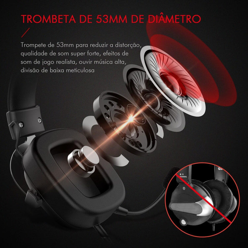 Headset 7.1 Surround, HAVIT H2002, 50mm - Honor Tech