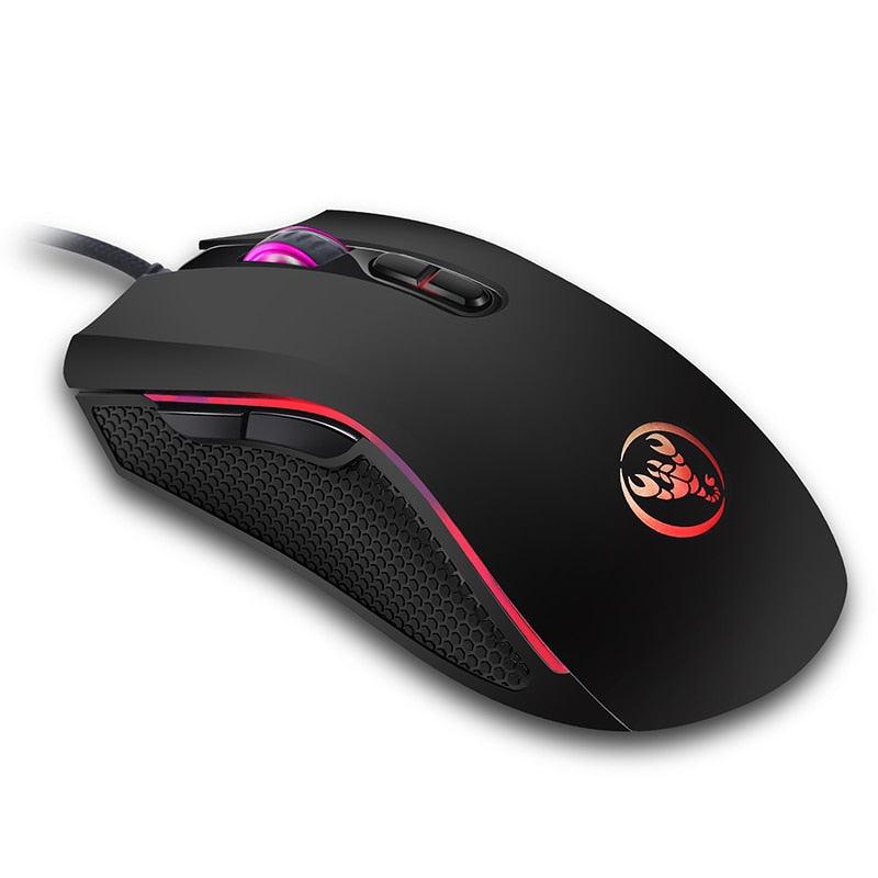 Mouse Com Fio, HXSJ A869, 7 Botões, 3200DPI, RGB - Honor Tech